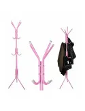 Cuier Metalic Tip Pom, 12 Agatatori pe 3 Nivele, Inaltime 175cm, Culoare Roz