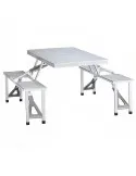 Masa pliabila tip geamantan pentru picnic, din aluminiu