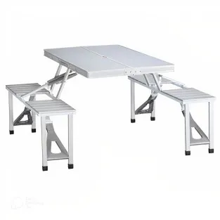 Masa pliabila tip geamantan pentru picnic, din aluminiu