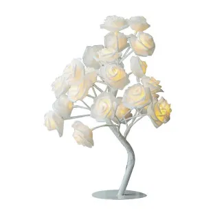 Veioza copacel trandafir cu 24 de leduri, 45 cm