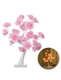 Veioza trandafir cu 24 de leduri, alb/crem, 45 cm