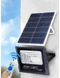 Proiector LED 100W cu panou solar, telecomanda