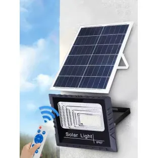 Proiector LED 100W cu panou solar, telecomanda 2