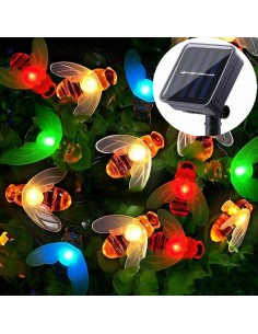 Instalatie solara cu 50 albinute LED, interior-exterior, senzor