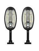 Set 2 x lampa stradala cu incarcare solara, 100 x LED SMD