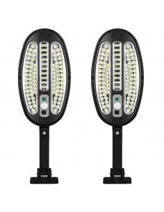 Set 2 x lampa stradala cu incarcare solara, 100 x LED SMD