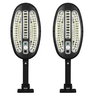 Set 2 x lampa stradala cu incarcare solara, 100 x LED SMD