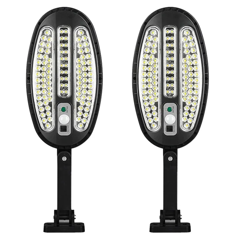 Set 2 x lampa stradala cu incarcare solara, 100 x LED SMD