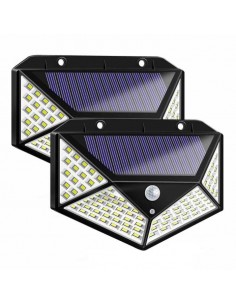 Set 2 lampi de exterior cu incarcare solara si senzor de