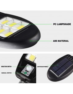 Set 4 lampi cu incarcare solara, 48 x LED COB, senzor de miscare 2