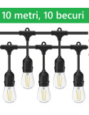 Ghirlanda Luminoasa, 10 Metri cu 10 Dulii E27, interconectabila