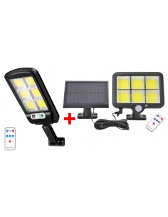 Pachet proiector solar 120 led + lampa tip stradala 30w