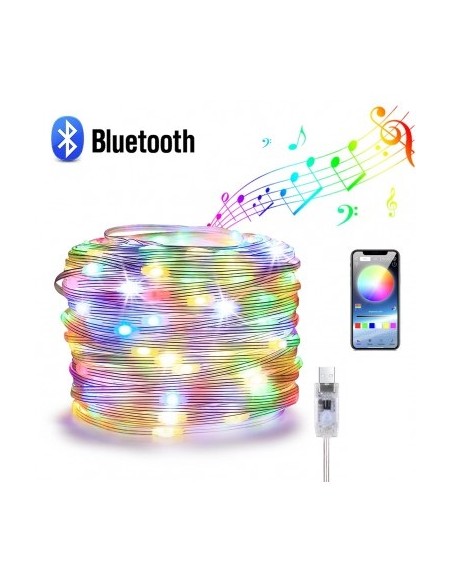 Instalatie tip banda smart, 100 Led, RGB, 10m, APP, USB, jocuri