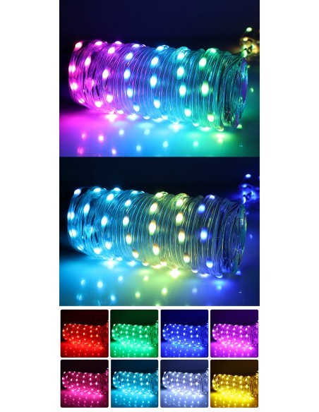 Instalatie tip banda smart, 100 Led, RGB, 10m, APP, USB, jocuri