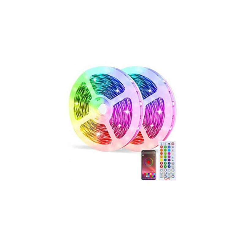Rola led RGB, vibrante pe muzica cu telecomanda si control din