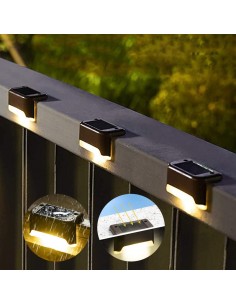 Set 4 lampi solare pentru trepte cu senzor de lumina