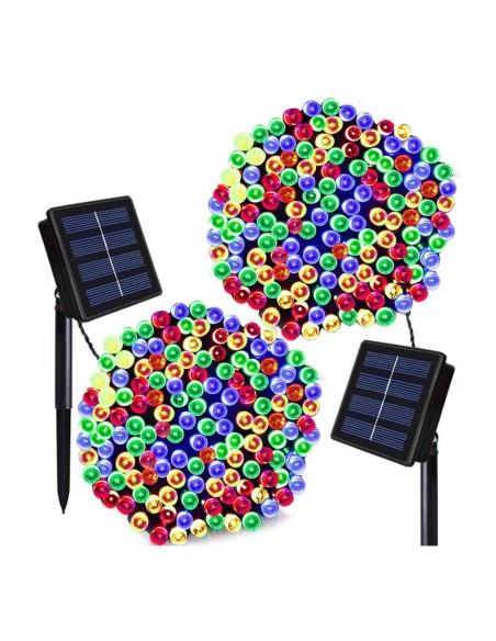 Set 2 x Instalatie LED pentru exterior cu incarcare solara