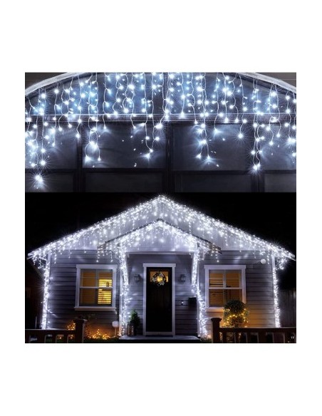 Instalatie tip franjuri, 20 metri, 500 LED-uri tip turturi