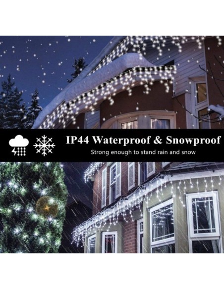 Instalatie tip franjuri, 20 metri, 500 LED-uri tip turturi