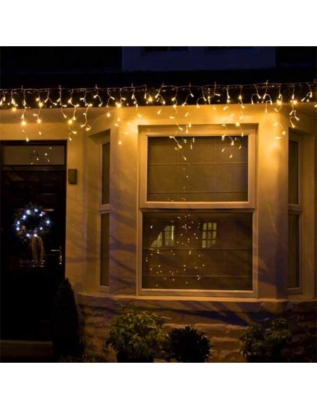 Instalatie tip franjuri, 20 metri, 500 LED-uri tip turturi