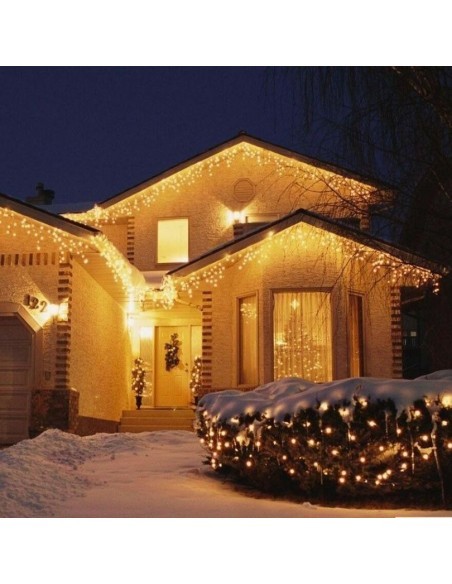 Instalatie tip franjuri, 20 metri, 500 LED-uri tip turturi