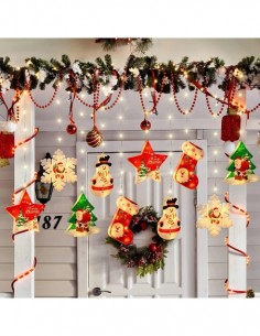 Perdea de Crăciun LED,10 figurine, 3M, interconectabila, de 2