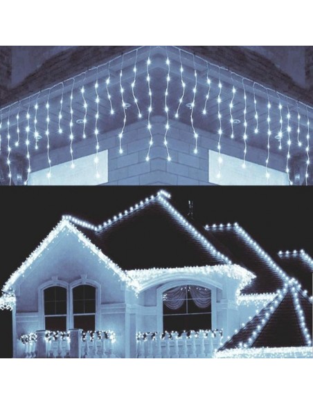 Instalatie 12 metri,300 LED-uri tip turturi/ franjuri, Craciun