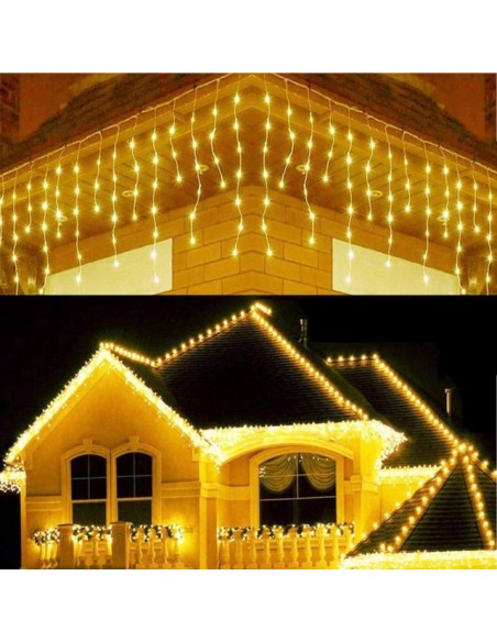 Instalatie 12 metri,300 LED-uri tip turturi/ franjuri, Craciun