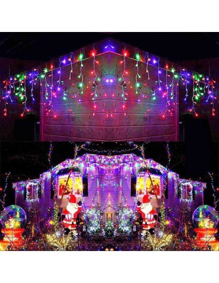 Instalatie 12 metri,300 LED-uri tip turturi/ franjuri, Craciun