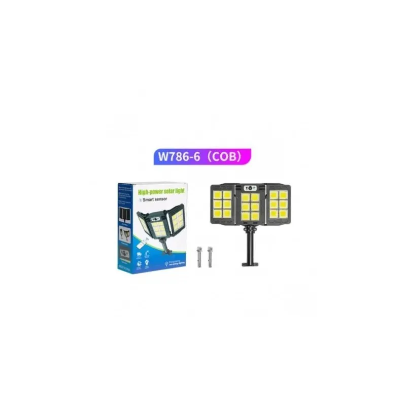 Lampa solara stradala tripla 200w cob