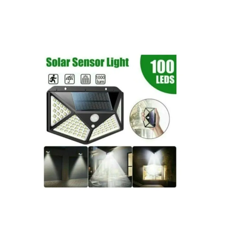 Set 15 lampi de exterior cu 100 LED uri cu incarcare solara si