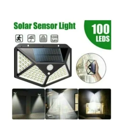 Set 15 lampi de exterior cu 100 LED uri cu incarcare solara si