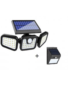 Set Lampa LED exterior, cu senzori de amurg, miscare si lumina