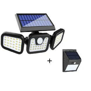 Set Lampa LED exterior, cu senzori de amurg, miscare si lumina