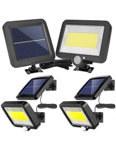 Set 3 x lampa cu incarcare solara, 100 x LED COB