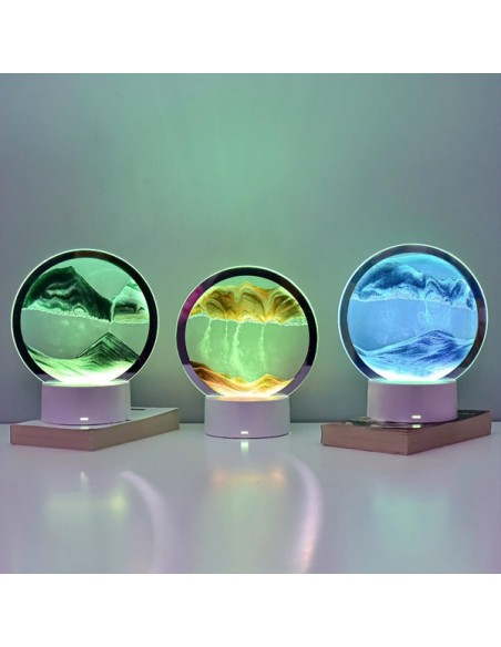 Lampa decorativa tip clepsidra, nisipuri miscatoare