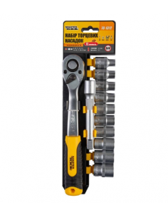 Set 12 piese, cheie cu clichet 1/2", capete chei tubulare 8-24mm