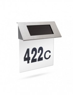 Numar de casa LED, incarcare solara