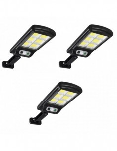 Set 3 x Lampa solara de strada LED cu telecomanda