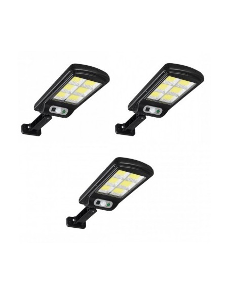 Set 3 x Lampa solara de strada LED cu telecomanda