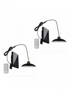 Set 2 x Lampa solara cu LED-uri impermeabila pentru exterior
