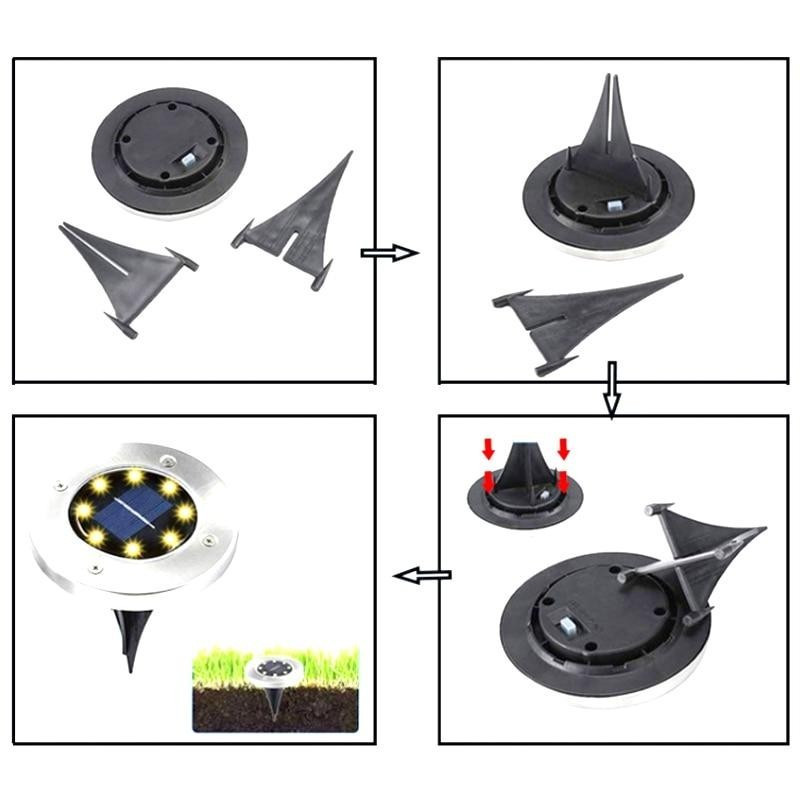 Set 4 Lampi decorative led cu incarcare solara Deco Garden