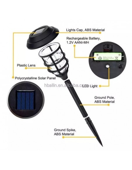 Set 6 x Lampa solara decorativa pentru gradina