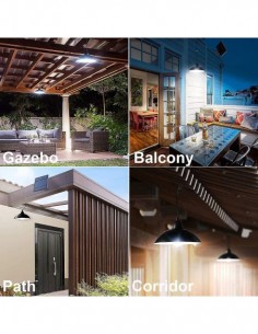 Set 2 Lampi solare cu LED si panou solar, cu telecomanda, IP66 2