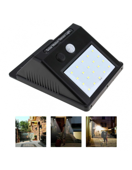 Set 10 lampi ULTRA 30 LED cu panou solar si senzor de miscare