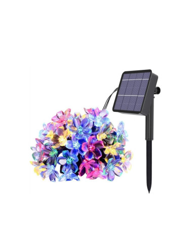 Set 2 x Instalatie solara floricele gheata, 50 led-uri