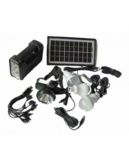 Kit solar pentru iluminat 6V 4Ah GD-8017-A