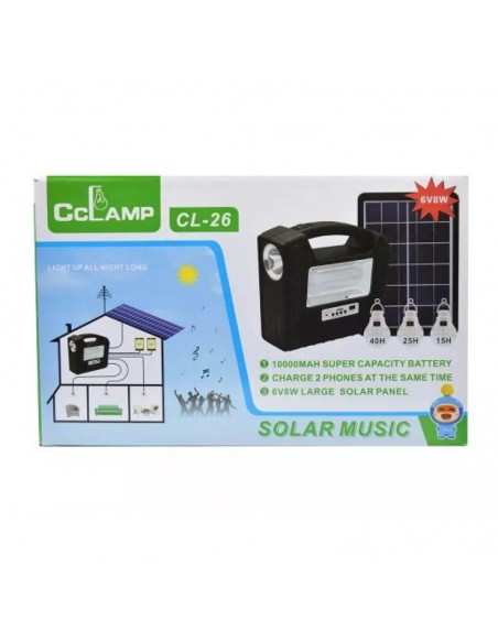 Kit solar CL-26 cu radio si player mp3