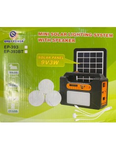 Kit solar cu lanterna EP-393, mp3, radio si 3 becuri 2