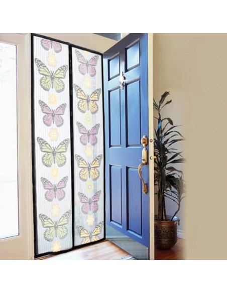 Perdea magnetica anti-insecte cu model fluturi